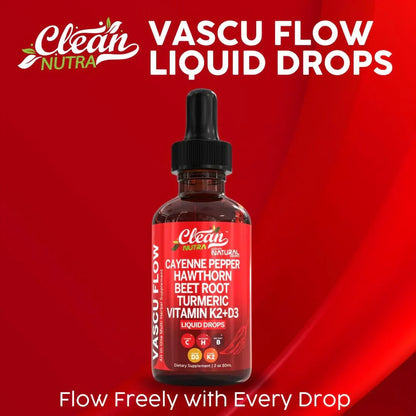 Vascu Flow - Cayenne Pepper Liquid Drops + Hawthorn Berry, Vitamin D3 K2