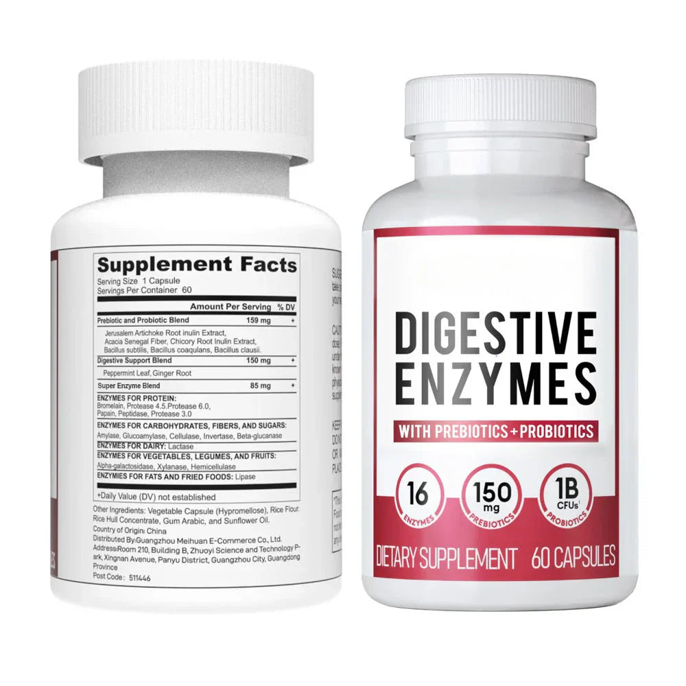 Hack Your Tummy Bundle - DIGESTIVE ENZYMES 60CT + 60B PROBIOTIC 30CT