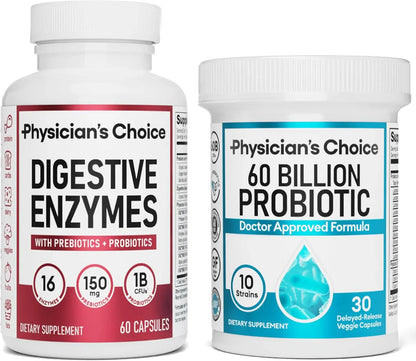 Hack Your Tummy Bundle - DIGESTIVE ENZYMES 60CT + 60B PROBIOTIC 30CT