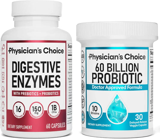 Hack Your Tummy Bundle - DIGESTIVE ENZYMES 60CT + 60B PROBIOTIC 30CT